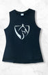 Youth BARE Silver Logo Tank Top - Black